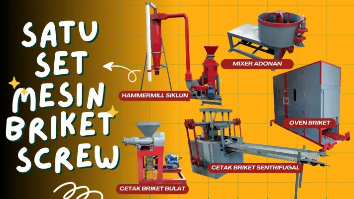 Mesin Briket Screw Press (Ekstruder)